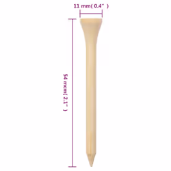 vidaXL Golf Tees Sustainable Durable Strong Tee Peg 1000 pcs 83 mm Bamboo - natural, 54 mm