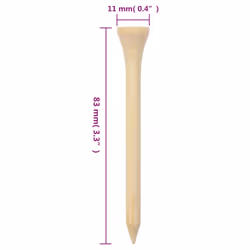 vidaXL Golf Tees Sustainable Durable Strong Tee Peg 1000 pcs 83 mm Bamboo - natural, 83 mm
