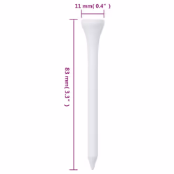 vidaXL Golf Tees Sustainable Durable Strong Tee Peg 1000 pcs 83 mm Bamboo - white, 83 mm