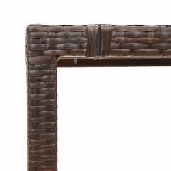 vidaXL Garden Table with Wooden Top Coffee Table Outdoor End Table Poly Rattan - brown, 150 x 90 x 75 cm - Additional view 8