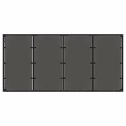 vidaXL Garden Table with Wooden Top Coffee Table Outdoor End Table Poly Rattan - black, 190 x 90 x 75 cm - Additional view 6