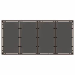 vidaXL Garden Table with Wooden Top Coffee Table Outdoor End Table Poly Rattan - brown, 190 x 90 x 75 cm - Additional view 6