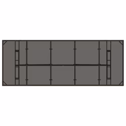 vidaXL Garden Table with Wooden Top Coffee Table Outdoor End Table Poly Rattan - brown, glass - Additional view 6