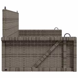 vidaXL Swing Bench Outdoor Swing Chair Porch Swing Hanging Chair Poly Rattan - grey - Additional view 4