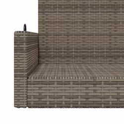 vidaXL Swing Bench Outdoor Swing Chair Porch Swing Hanging Chair Poly Rattan - grey - Additional view 7