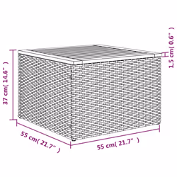 VidaXL 365975 outdoor table Black, Brown - Additional view 8