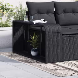vidaXL Storage Shelves Storage Racks Display Shelves 2 pcs Black Poly Rattan