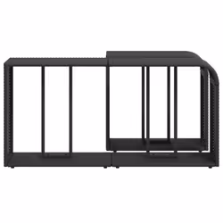 vidaXL Storage Shelves Storage Racks Display Shelves 2 pcs Black Poly Rattan - Additional view 5