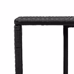 vidaXL Storage Shelves Storage Racks Display Shelves 2 pcs Black Poly Rattan - Additional view 7