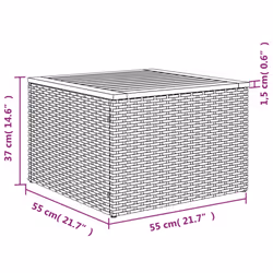 VidaXL 366064 outdoor table Beige, Brown - Additional view 8