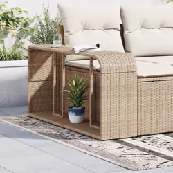 vidaXL Storage Shelves Storage Racks Display Shelves 2 pcs Beige Poly Rattan