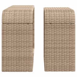 vidaXL Storage Shelves Storage Racks Display Shelves 2 pcs Beige Poly Rattan - Additional view 4