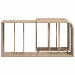 vidaXL Storage Shelves Storage Racks Display Shelves 2 pcs Beige Poly Rattan - Additional view 5