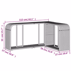 vidaXL Storage Shelves Storage Racks Display Shelves 2 pcs Beige Poly Rattan - Additional view 8