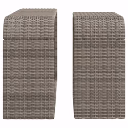 vidaXL Storage Shelves Storage Racks Display Shelves 2 pcs Grey Poly Rattan - Additional view 4