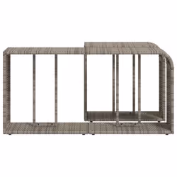 vidaXL Storage Shelves Storage Racks Display Shelves 2 pcs Grey Poly Rattan - Additional view 5