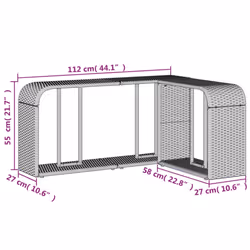 vidaXL Storage Shelves Storage Racks Display Shelves 2 pcs Grey Poly Rattan - Additional view 8