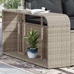 vidaXL Storage Shelves Display Storage Racks 2 pcs Light Grey Poly Rattan