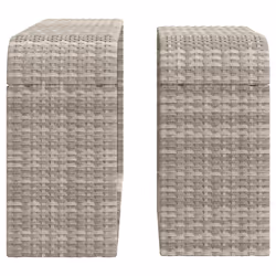 vidaXL Storage Shelves Display Storage Racks 2 pcs Light Grey Poly Rattan - Additional view 4