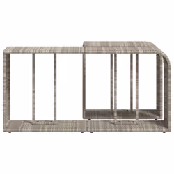 vidaXL Storage Shelves Display Storage Racks 2 pcs Light Grey Poly Rattan - Additional view 5