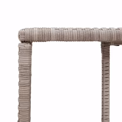 vidaXL Storage Shelves Display Storage Racks 2 pcs Light Grey Poly Rattan - Additional view 7
