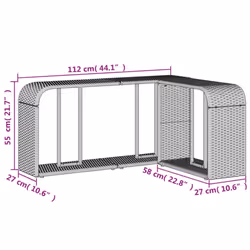 vidaXL Storage Shelves Display Storage Racks 2 pcs Light Grey Poly Rattan - Additional view 8