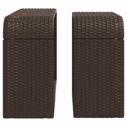 vidaXL Storage Shelves Storage Racks Display Shelves 2 pcs Brown Poly Rattan - Additional view 4