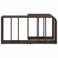 vidaXL Storage Shelves Storage Racks Display Shelves 2 pcs Brown Poly Rattan - Additional view 5