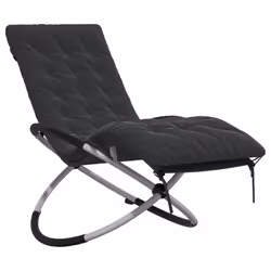 VidaXL 3213545, Lounge, Padded seat, Steel, Textile, Black, 120 kg, 740 mm