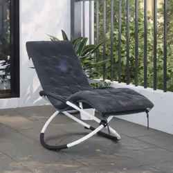 VidaXL 3213545 outdoor chair Lounge Padded seat Steel, Textile Black
