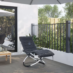 VidaXL 3213545 outdoor chair Lounge Padded seat Steel, Textile Black