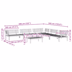 VidaXL 3209317 patio sofa - Additional view 8