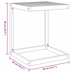 vidaXL C Table Outdoor End Table C Shaped Laptop Side Table Solid Wood Acacia - Additional view 8