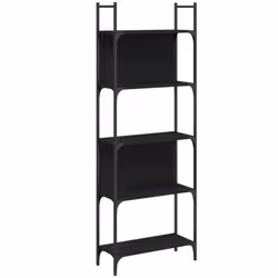 vidaXL Bookshelf Bookcase Storage Cabinet Shelving Unit Rack Engineered Wood - black, 60.5 x 24 x 166.5 cm