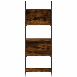 vidaXL Bookshelf 5-Tier Bookcase Storage Cabinet Smoked Oak Engineered Wood - Additional view 4