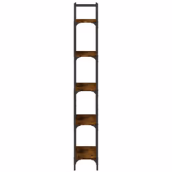 vidaXL Bookshelf 5-Tier Bookcase Storage Cabinet Smoked Oak Engineered Wood - Additional view 5