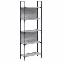 vidaXL Bookshelf Bookcase Storage Cabinet Shelving Unit Rack Engineered Wood - grey sonoma, 60.5 x 24 x 166.5 cm