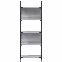 vidaXL Bookshelf Bookcase Storage Cabinet Shelving Unit Rack Engineered Wood - grey sonoma, 60.5 x 24 x 166.5 cm - Additional view 4