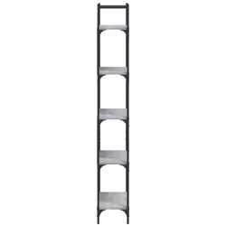 vidaXL Bookshelf Bookcase Storage Cabinet Shelving Unit Rack Engineered Wood - grey sonoma, 60.5 x 24 x 166.5 cm - Additional view 5