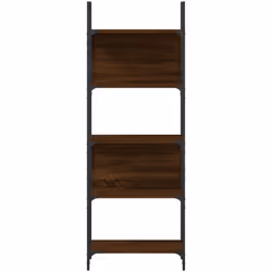 vidaXL Bookshelf Bookcase Storage Cabinet Shelving Unit Rack Engineered Wood - brown oak, 60.5 x 24 x 166.5 cm - Additional view 4