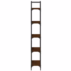 vidaXL Bookshelf Bookcase Storage Cabinet Shelving Unit Rack Engineered Wood - brown oak, 60.5 x 24 x 166.5 cm - Additional view 5