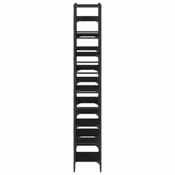 vidaXL Bookshelf Bookcase Storage Rack Cabinet Book Shelf Engineered Wood - black, 127.5 x 28.5 x 172.5 cm - Additional view 5