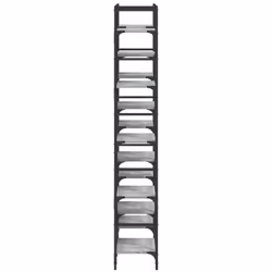 vidaXL Bookshelf Bookcase Storage Rack Cabinet Book Shelf Engineered Wood - grey sonoma, 127.5 x 28.5 x 172.5 cm - Additional view 5