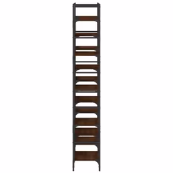 vidaXL Bookshelf Bookcase Storage Rack Cabinet Book Shelf Engineered Wood - brown oak, 127.5 x 28.5 x 172.5 cm - Additional view 5