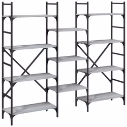 VidaXL 838876, Grey, Oak, Steel, Wood, 20 kg, 1600 mm, 285 mm
