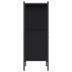 vidaXL Bookcase Bookshelf Storage Cabinet Shelving Unit Rack Engineered Wood - black - Additional view 5