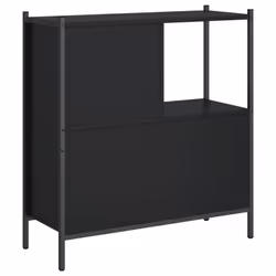 vidaXL Bookcase Bookshelf Storage Cabinet Shelving Unit Rack Engineered Wood - black - Additional view 6