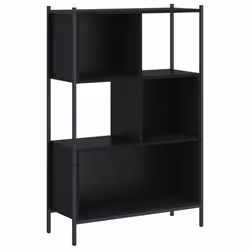 vidaXL Bookcase Bookshelf Storage Cabinet Shelving Unit Rack Engineered Wood - black