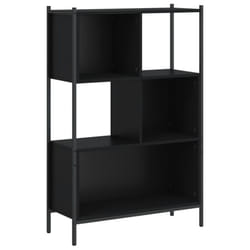 vidaXL Bookcase Bookshelf Storage Cabinet Shelving Unit Rack Engineered Wood - black