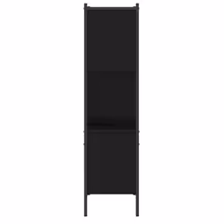 vidaXL Bookcase Bookshelf Storage Cabinet Shelving Unit Rack Engineered Wood - black - Additional view 5
